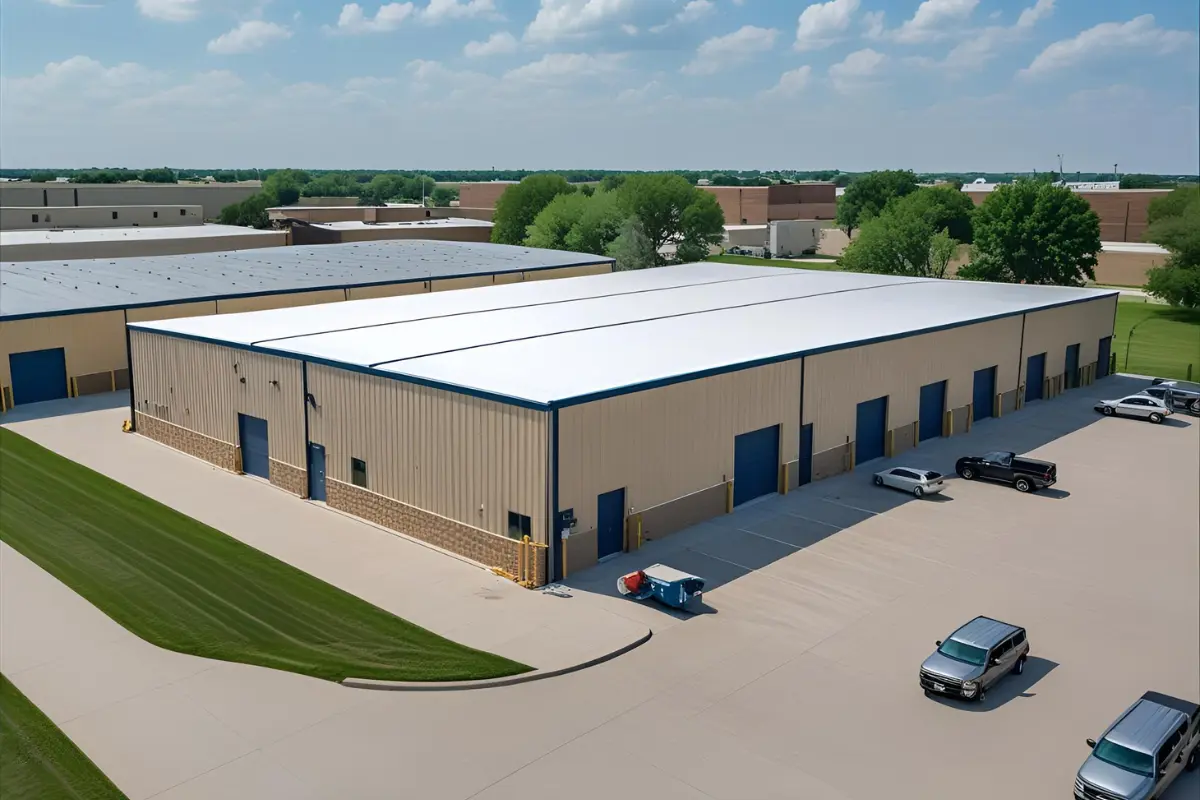 Commercial Roof Coated with Spray Foam