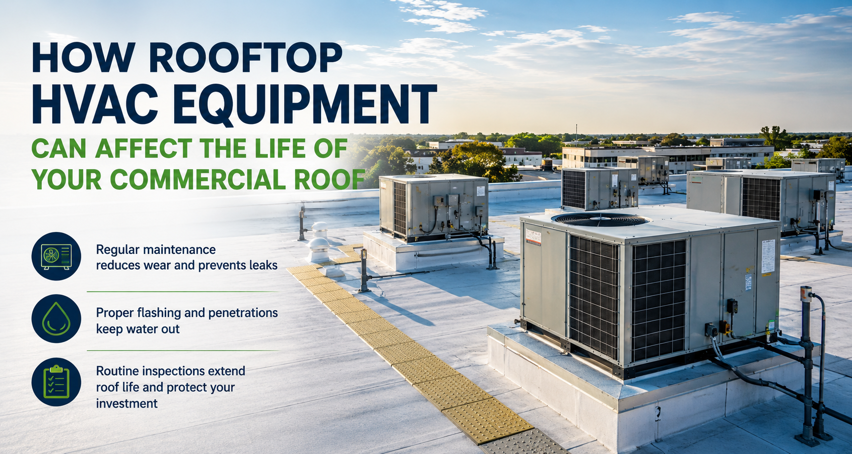 How Rooftop HVAC Equipment Can Affect the Life of Your Commercial Roof