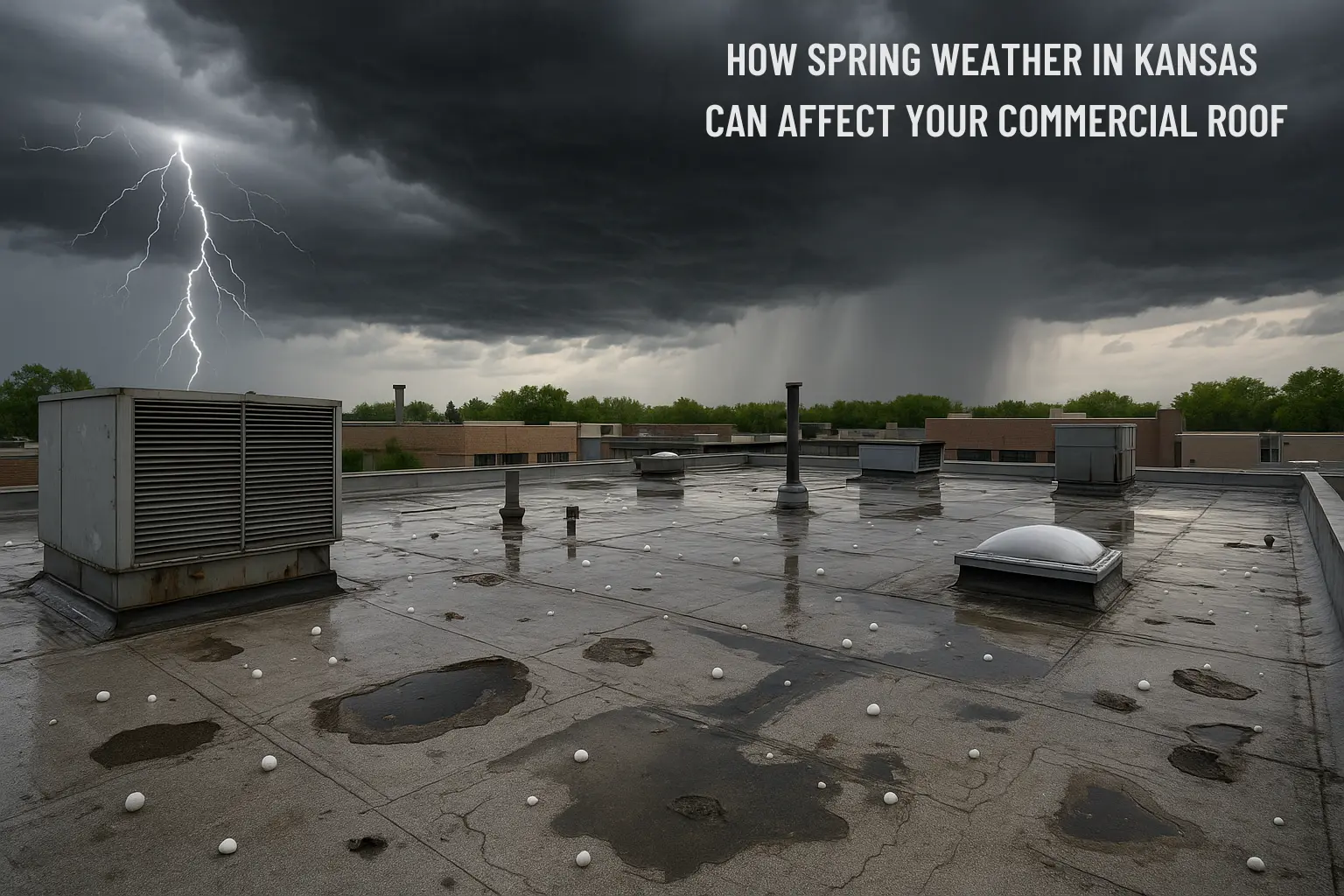 How Spring Weather in Kansas Can Affect Your Commercial Roof