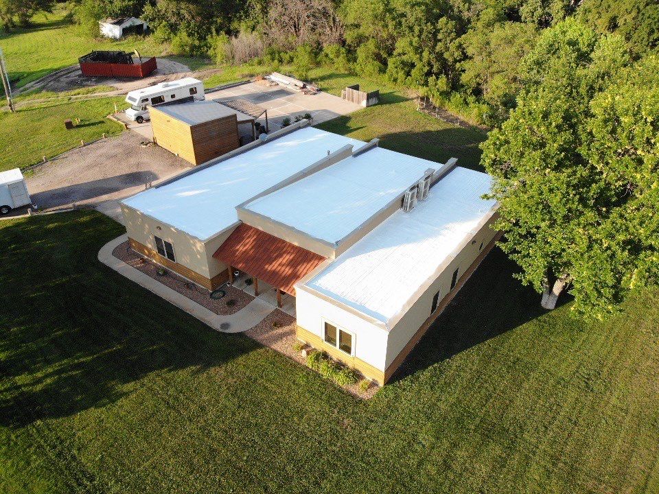 SPF Roof Installation in Valley Center KS Solid Rock Commercial Roofing